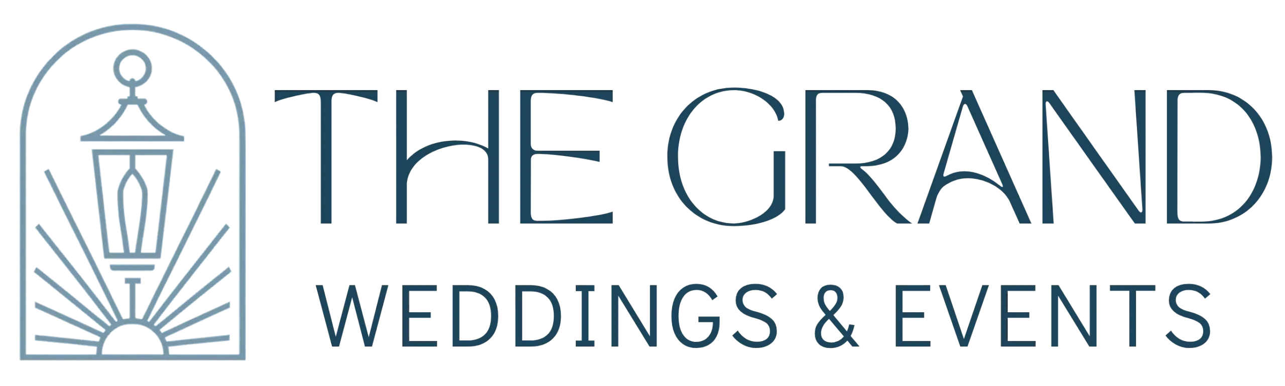 The Grand Weddings and Events Blue Logo